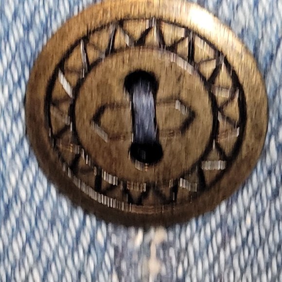 Queen Vintage Denim Upcycle Vest Adult Size Large Button Front - Picture 6 of 6